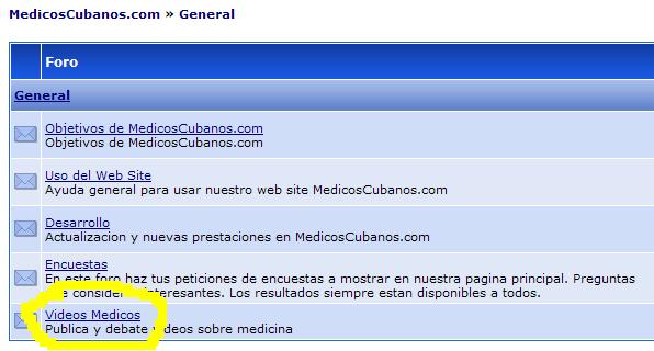 Instrucciones para publicar videos de medicina en foro de MedicosCubanos.com